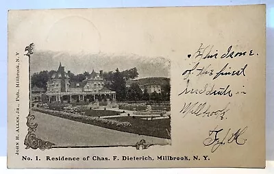 No. 1 Residence Of Chas. Charles F. Dieterich Millbrook NY New York PM 1905 • $29