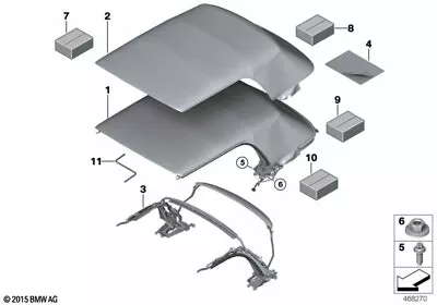 MINI Genuine Convertible Folding Top Fabric Repair Kit Replacement 54347276922 • £32.47