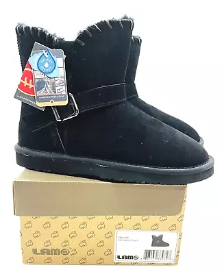 Lamo Presley Water & Stain Resistant Suede Mini Boots - Black US 10M / EUR 41 • $28.36