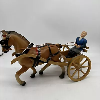 Vintage STEHA Lieha Original Harness Horse Cart Toy Germany Toy Model Wheels #E7 • $100
