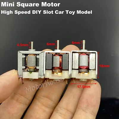Micro Mini 18mm Square Bare Motor DC3V 4.5V 6V 9V 12V High Speed DIY RC Slot Car • $0.99