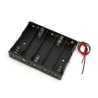 £3.24 • Buy 5 X 1.5V AA Battery Slot Holder Case Box Wire Black L6C9