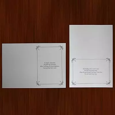 £2.66 • Buy 20 Mixed Text Only Birthday Card Making Inserts With Verses Crafting