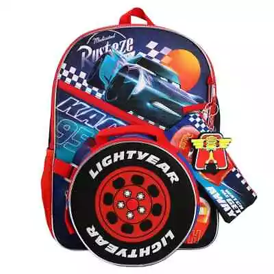 New Disney Pixar Cars 3 Jackson Storm 5-Piece Backpack Set • $34.95