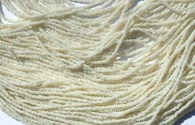 Antique Micro Seed Beads-16/0 Pearl White Cream Hanks-3.6g Avg- Bulk Discount • $6.25