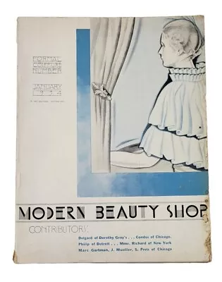 Vintage January 1934 Modern Beauty Shop Magazine Hairstyles Beauty Trends Ads • $94.99