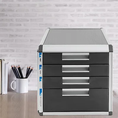 4-Drawer Desktop Multidrawer Storage Cabinet Desktop File Cabinet With Labels • $61.75