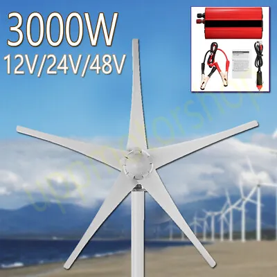 3000W Wind Turbine Generator 12V 24V 48V Controller Environmental Clean Energy • $89.85