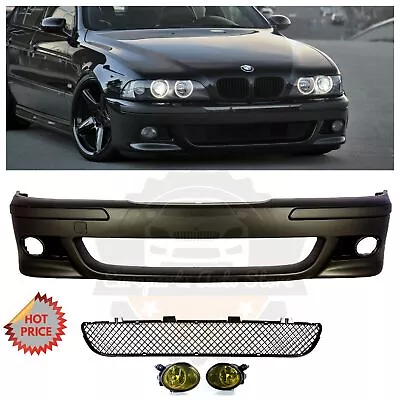 Mtech M Tech M5 Style Front Bumper + Yellow Fogs For 98-03 E39 5 Series & M5 • $439