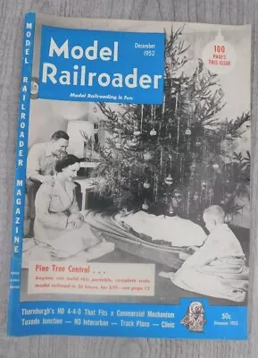 Model Railroader DEC 1952 Vol. 19 No. 12 Trains Hobbies Mancave Vintage Magazine • $12.28