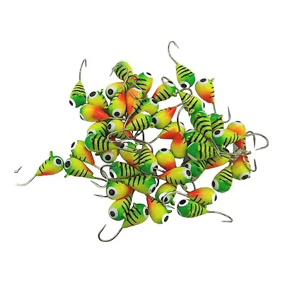 Tungsten Fire Tiger Ice Fishing Jigs UV 5mm Lot Of 5 • $7.99