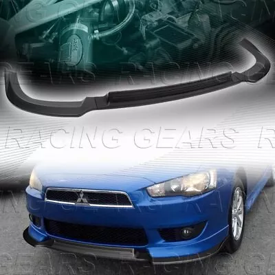 Ra-style Matt Blk Front Bumper Splitter Spoiler Lip Fit 08-15 Mitsubishi Lancer • $95.95