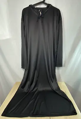 Classic Robe Black Teen Adult Size Small Hooded Grim Reaper Scary Fancy Dress • $12.99