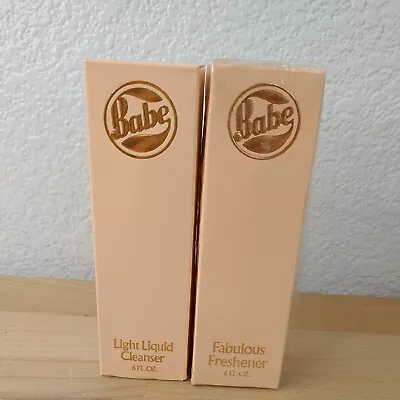 Vintage BABE FABERGE  Light Liquid Cleanser And Fabulous Freshener 6 Fl.Oz.each • $24