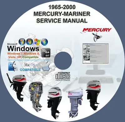 Mercury Mariner Outboard 1990 1991 1992 1993 All Models Service Repair Manual • $26