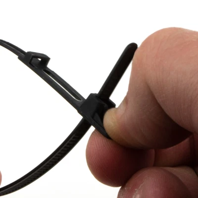 £3.02 • Buy Reusable Cable Ties NEW Easy Release Releasable 4.8mm Or 7.6mm Thick 25/100 Pack