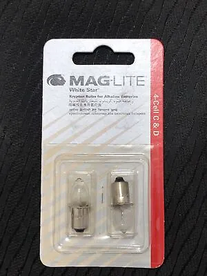 MAG-LITE White Star Krypton Bulbs For 4 Cell C & D. NEW But Old Stock. • $16.99