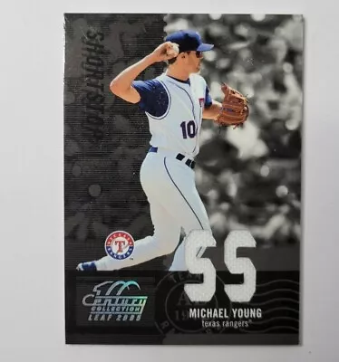 2005 Leaf Century Collection Materials Die-Cut Pos 111/250 Michael Young #110 • $65