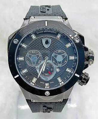 Beautiful Lamborghini Silicon Band Date Indicator Sub Dial Men's Wrist Watch • $54.99