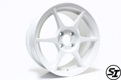 356 Alloy Wheels Tfs401 15x7 +35 4x100 Gloss White For Miata Civic Eg Ek Xa Xb • $550