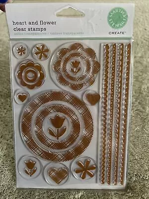 NEW Martha Stewart Clear Stamps Heart And Flower Circles Tulip Borders Zig Zag • $5