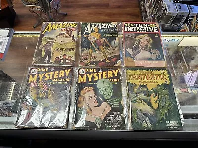 1940’s Vintage Pulp Magazine Lot! 6 Total! Dime Mystery Amazing Teen Detective • $31