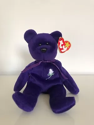 £1575 • Buy Ty Beanie Babies Original Princess Diana Purple Bear - Retired Beanie Baby 