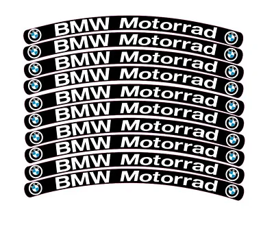 £7.19 • Buy BMW Motorcycle Small Wheel Stickers Laminated Moto Bike 10x Motorrad Decals