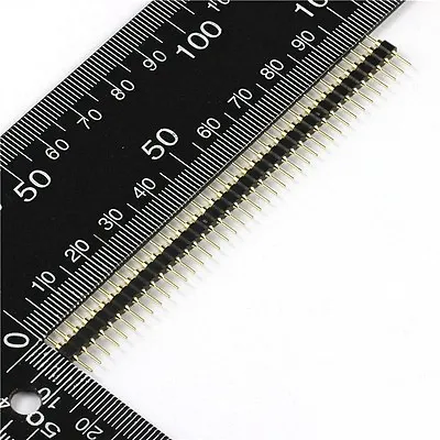 1PCS Single Row 40Pin 2.54mm Round Male Pin Header Gold Plated Machined • $0.99