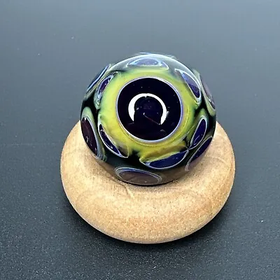 Contemporary Art Glass Marble 1.02  Layered Dots W/ Dark Core Handmade Boro MIB • $32.29