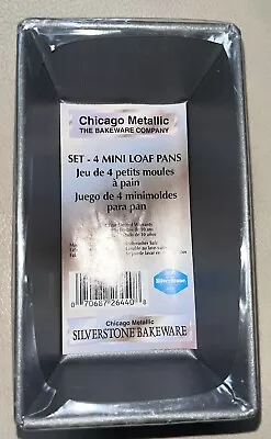 Chicago Metallic Non-Stick Mini Loaf Pans 5.75” X 3.25”X2.25” Made In USA New • $11.99