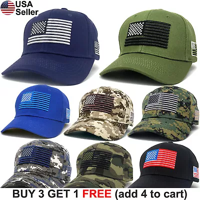 US Tactical American Flag Cap Hat USA Armed Military Patriotic Trucker Political • $12.39