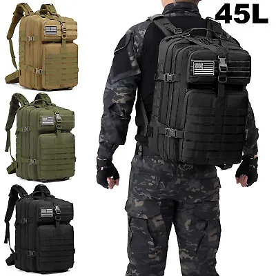 Outdoor Camping Hiking Backpack Military Tactical Shoulder Bag Travel Rucksack • $14.98