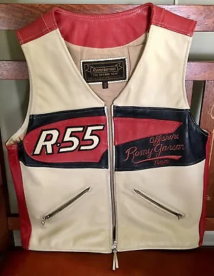 REMY GARSON R55 Motorcycle Leather Vest MENS MEDIUM 1990s • $25