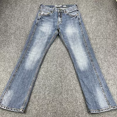 Wrangler Jeans Mens 31x32 Blue Retro Slim Straight Western Cowboy Chore Boots • $31.95