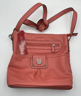 Rosetti Pink Crossbody Bag Purse NWT Pink $59 MSRP Cute Handbag Satchel Zip Rose • $32.02