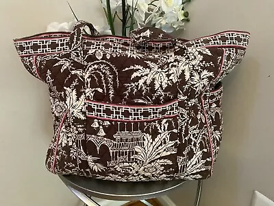 Vera Bradley Villager Tote In Imperial Toile Brown Size Large  • $29