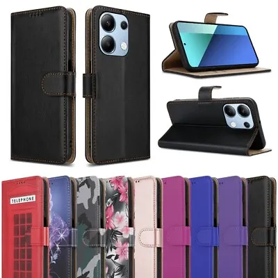 For Xiaomi Redmi Note 13 4G Case Slim Leather Wallet Flip Stand Phone Cover • £4.95