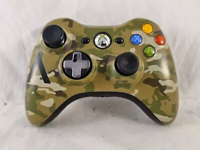 Microsoft Xbox 360 Wireless  Halo CAMO Controller W Transforming D-pad • $71.52