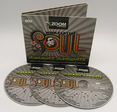 £12.95 • Buy Zoom Karaoke CD+G - Whole Lotta Soul & Motown Superhits - Triple CD+G Disc Pack
