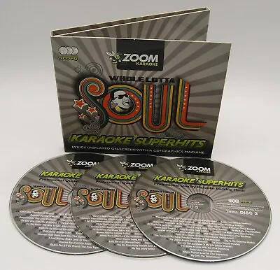 Zoom Karaoke CD+G - Whole Lotta Soul & Motown Superhits - Triple CD+G Disc Pack • £9.95