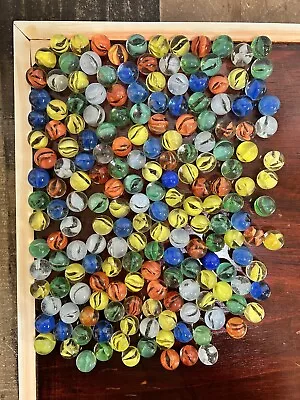 Vintage Lot Of 185 Marbles Cats Eyes Multi Colored Estate Find 2lbs 3oz     003 • $4.99