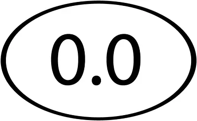 0.0 Marathon Oval Car Bumper Sticker Decal • $2.75