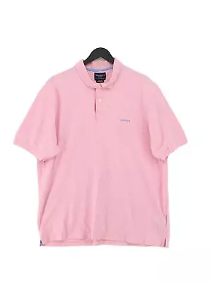 Hackett Men's Polo XXL Pink 100% Cotton Basic • £17.20