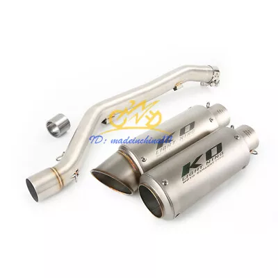 For Suzuki DRZ400SM DRZ400E DRZ400S 2000-2023 Exhaust System Mid Pipe Mufflers • $144.58