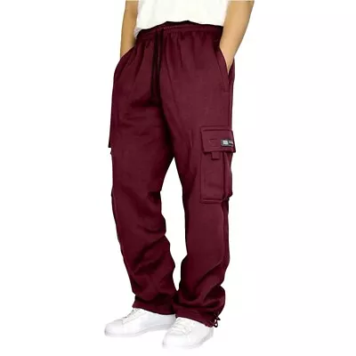 2024 New Mens Heavyweight Sweatpants Drawstring Elastic Waist Sweatpants Sports • $31.49