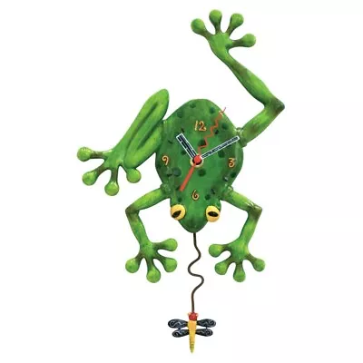 Michelle Allen Designs Frog And Fly Pendulum Kitchen Wall Clock ADC106 • $73.99