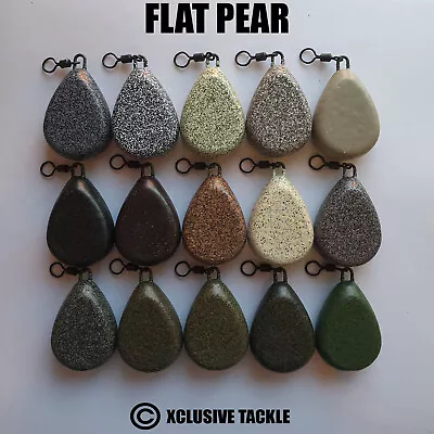 10 X FLAT PEAR SWIVEL CARP LEADS - ALL COLOURS AND SIZES AVALIABLE • £16.37