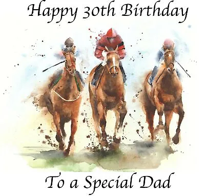 £3.28 • Buy Personalised Horse Racing   Birthday / Any Occasion Card