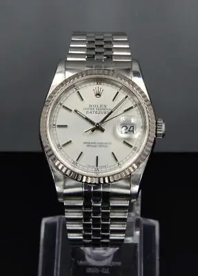 $4799.95 • Buy Rolex Oyster 36 Datejust 16234 Silver Dial Stainless Steel Jubilee Watch